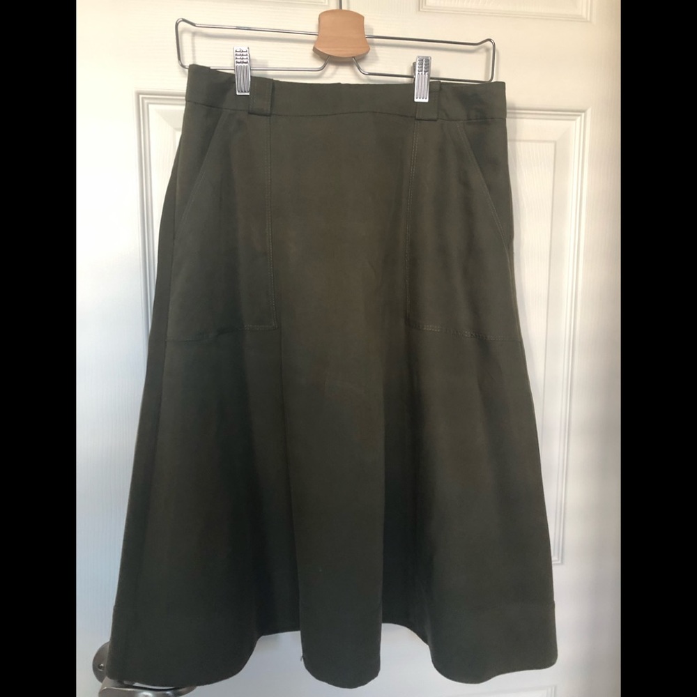 Tommy Hilfiger Olive Green midi skirt